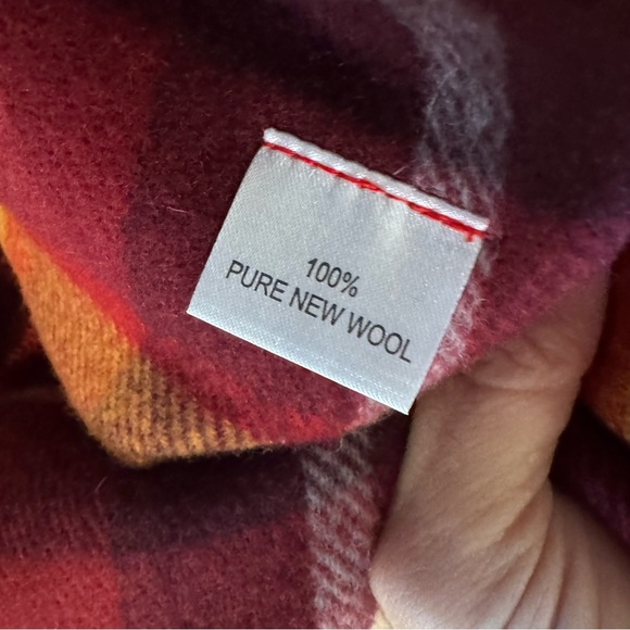 Designer Jimmy Hourihan Dublin Ireland Wool Coat – Red with Plaid Lining S - Picture 6 of 8